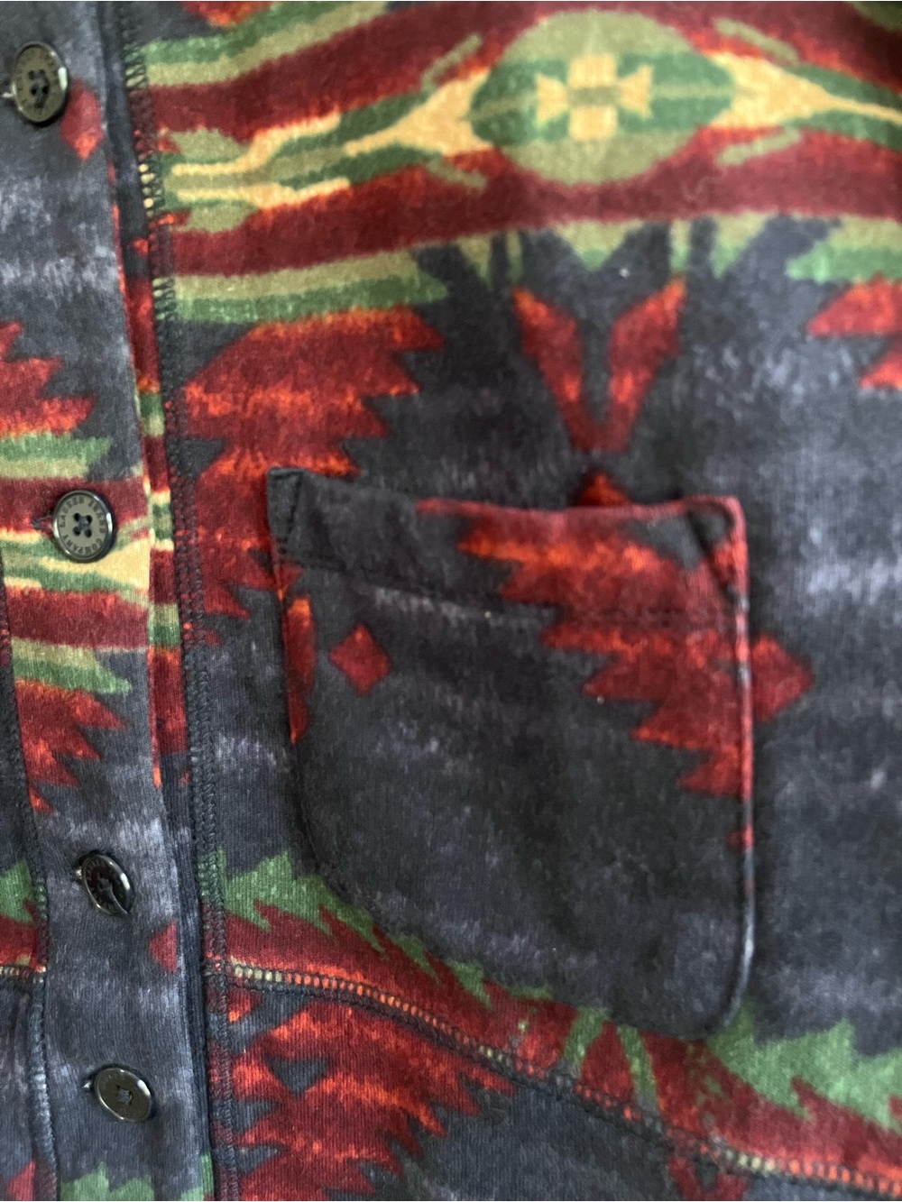 Lauren Ralph Lauren Aztec Southwestern Cardigan Sweater Jacket Size Medium - Picture 5 of 11